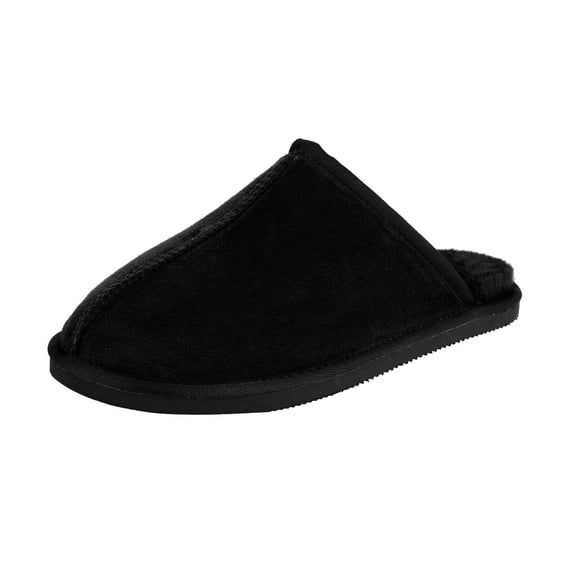 CLPP'LI Mens Slip on Slippers - Black - 8