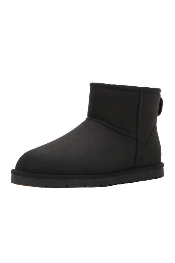Womens Classic Mini Winter Snow Boots - Black - 8