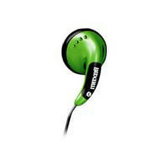 MAXELL 196142 Color Earbuds with Microphone (Green)