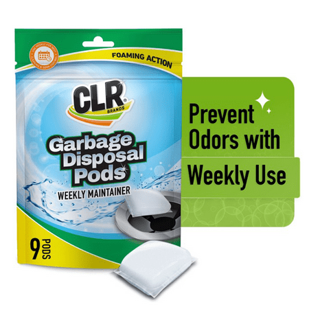CLR Fresh and Clean Garbage Disposal Cleaner Foaming Pods, 9 Ct, Fresh Scent