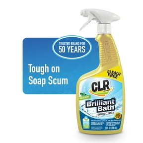 CLR Brilliant Bath Foaming Multi-Surface Cleaner, Fresh Scent, EPA Safer Choice, 26 fl oz