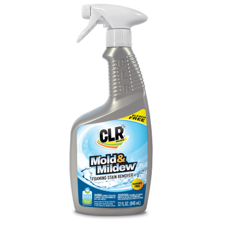 CLR Mold & Mildew Foaming Stain Remover Spray, Bleach-Free Cleaner, Fragrance Free, 32 fl oz