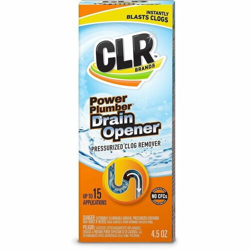 CLR Drain Opener, Aerosol, 4.5 fl oz (0.1 quart), Unclog, CFC-free, Easy to Use, White (PP6) | 2 Cartons (12 Total)