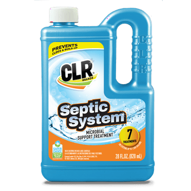 CLR Healthy Septic System Tank Treatment, Industrial Strength, EPA Safer Choice, 7 Treatments per 28 fl oz Jug