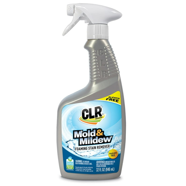 CLR Mold & Mildew Foaming Stain Remover Spray, Bleach-Free Cleaner, 32 fl oz