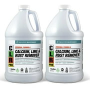 CLR PRO Calcium, Lime and Rust Remover - Streak-Free Degreaser - 2 Pack, 128 Oz Each