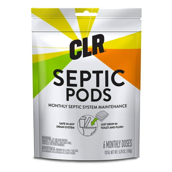 CLR Brands Septic System Treatment Pods, 6 Ct., 6 Month Supply