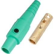 CLS Cam Type, Series 16 Inline, Single Pin Connector, 400 Amp, 600 Volt, 2/0-4/0 AWG, Female - Green (E)