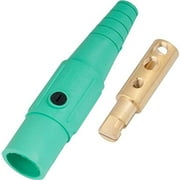 CLS Cam Type, Series 16 Inline, Single Pin Connector, 400 Amp, 600 Volt, 2/0-4/0 AWG, Male - Green (E)