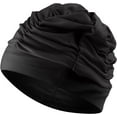 thumbnail image 1 of CLS Lightweight Female Adults Swim Cap, Fabric Nylon Cloth Black, 9.8x 7 Inches, 1 of 7