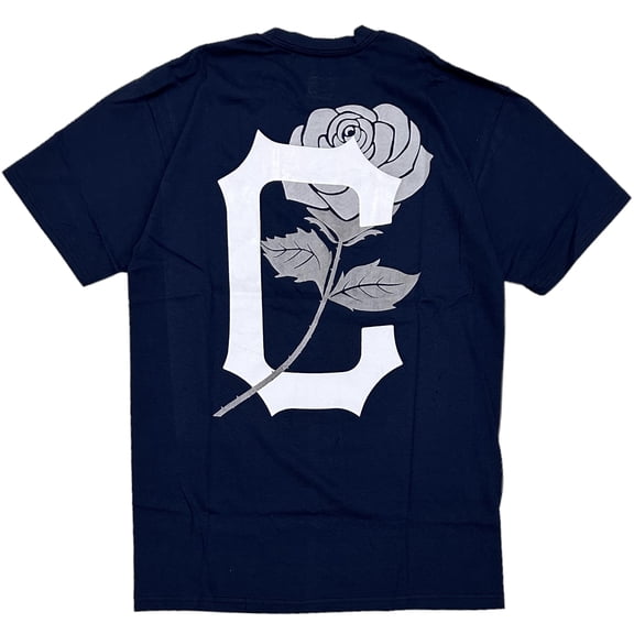 CLSC Life Streetwear Clothing Men's C Rose Logo Tee T-Shirt (Large, Navy)