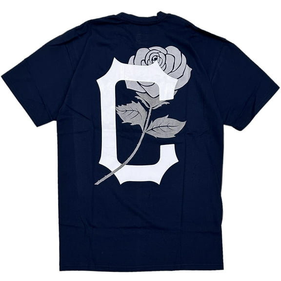 CLSC Life Streetwear Clothing Men's C Rose Logo Tee T-Shirt (Medium, Navy)