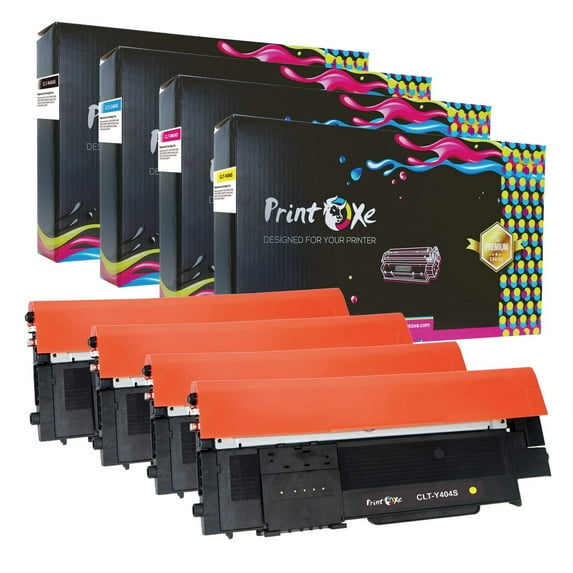 CLT-404S Compatible Set | 4 Toner Cartridges | CLT 404S For Samsung C430W / C430 / C432W / C432 / C433 W / C433 / 480FW / C480 / C480FN /C480FW / C480W / 482 / C482FW / C482W / 483 / C483W / C483FW