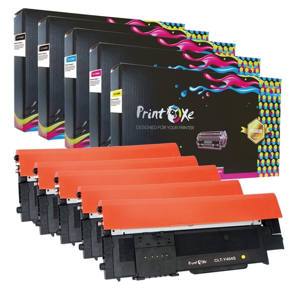 CLT-404S Compatible Set + Black | 5 Toners | CLT 404S For Samsung C430 C432 C433 C480 C482 C483 Printer Series