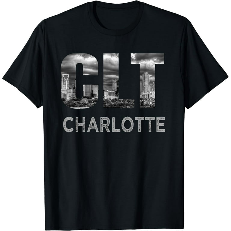 Clt Charlotte Nc Usa Travel Souvenir T-Shirt (Black) Clt Charlotte Nc Usa Travel Souvenir T-Shirt (Black)