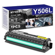 CLT-Y506L Yellow Toner Cartridge High Yield Compatible for Samsung CLT-506L Y506L Work with CLP-680DW CLP-680ND CLX-6260FD CLX-6260FR CLX-6260FW CLX-6260ND Printer 1 Pack