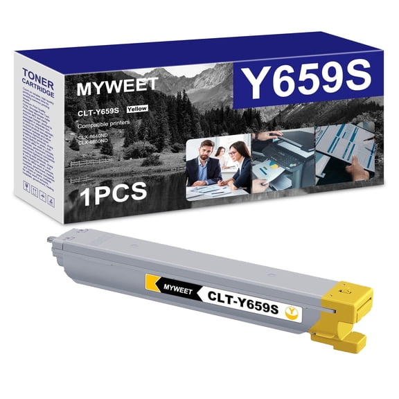 CLT-Y659S 1 Pack Yellow Toner Cartridge High Yield Compatible for Samsung Y659S CLT 659S for CLX-8640ND CLX-8650ND Printer Ink