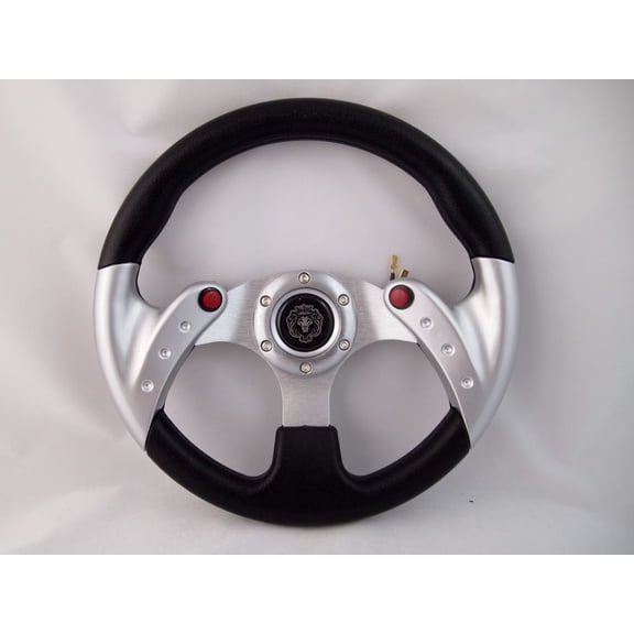 CLUB CAR PRECEDENT SILVER 12.5" steering wheel golf cart With Adapter 3 spoke"