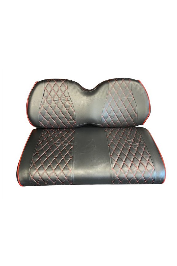 CLUB CAR PRECEDENT / YAMAHA DRIVE AND G29 Front Seat Covers | Diamond Stitching | BLACK&REDSTITCH