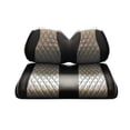 thumbnail image 1 of CLUB CAR PRECEDENT / YAMAHA DRIVE AND G29 Front Seat Covers | Diamond Stitching | black&silver, 1 of 1