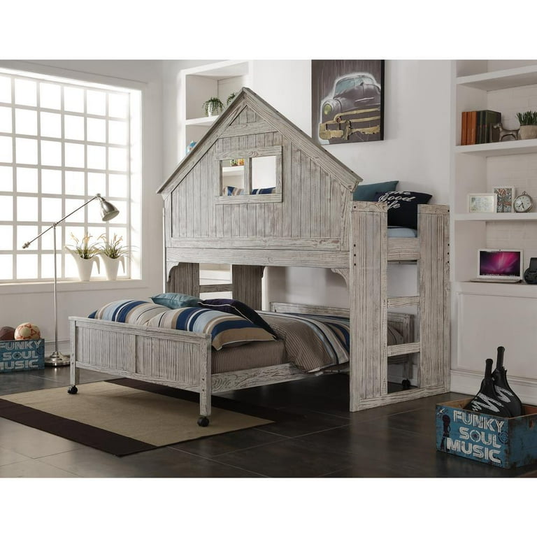 Club House Tall Loft W/Full Caster Bed - Walmart.com