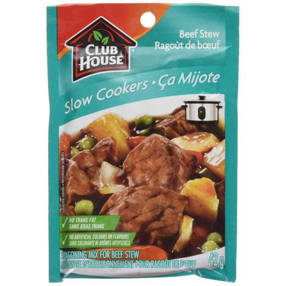 Club House Slow Cookers Beef Stew Seasoning Mix, 42g/1.5oz.