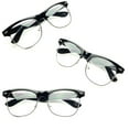 thumbnail image 1 of CLUB-MASTER Half Frame CLEAR LENS GLASSES Black Silver Color Vintage  Retro k, 1 of 10
