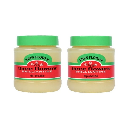 CLUBMAN THREE FLOWERS TRES FLORES Solid Brilliantine Hair Pomade (3.25 oz.) - Pack of 2