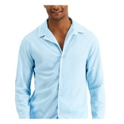 CLUBROOM Intimates Light Blue Notched Collar Sleep Shirt Pajama Top XXL