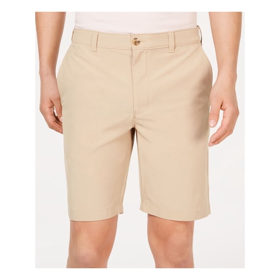 CLUBROOM Mens Beige Regular Fit Stretch Shorts 42W