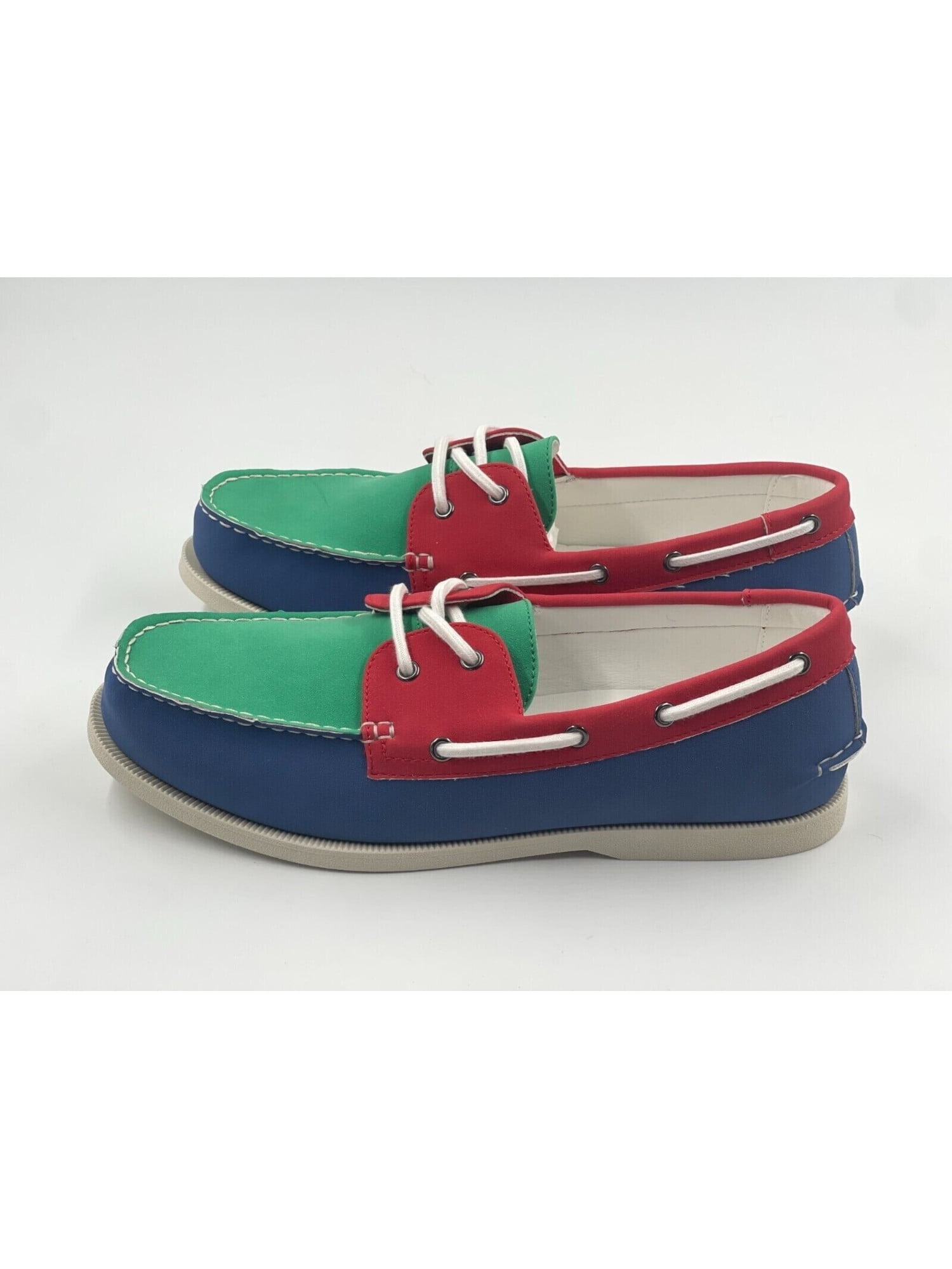 CLUBROOM Mens Blue Color Block Comfort Elliot Round Toe Lace Up Boat Shoes 10.5 M Walmart