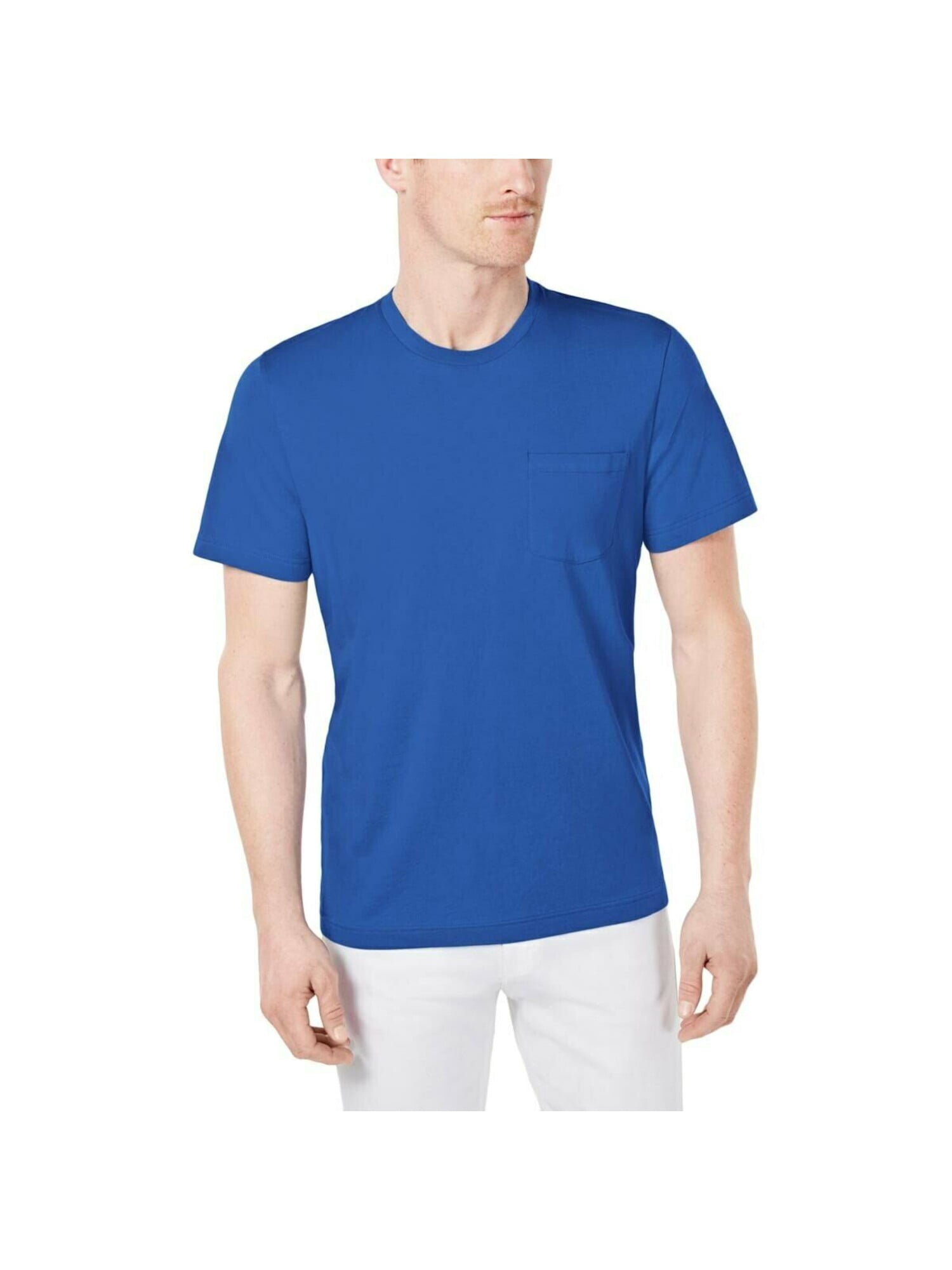 CLUBROOM Mens Blue Short Sleeve Classic Fit TShirt XL