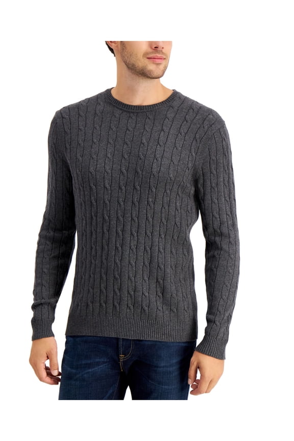 CLUBROOM Mens Gray Crew Neck Classic Fit Pullover Sweater XL