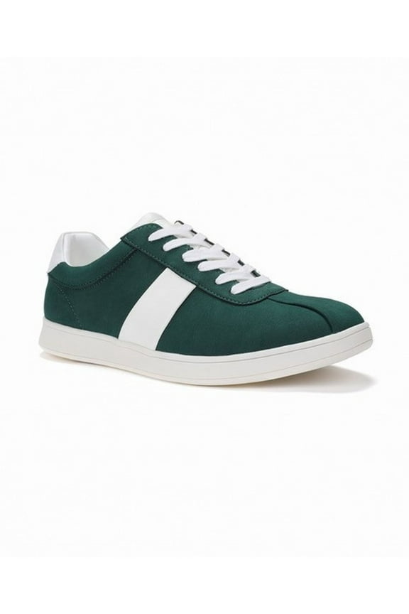 CLUBROOM Mens Green Comfort Edwin Round Toe Platform Lace-Up Athletic Sneakers Shoes 10.5 M