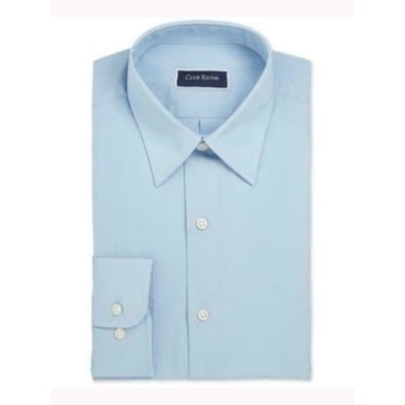 CLUBROOM Mens Light Blue Collared Classic Fit Dress Shirt XL 17.5- 32/33