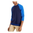 thumbnail image 1 of CLUBROOM Mens Navy Color Block Crew Neck Stretch Pullover Sweater XL, 1 of 1
