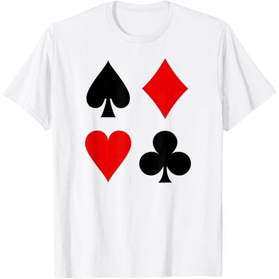 CLUBS HEARTS SPADES DIAMONDS PLAYING CARD SUITS POKER T-Shirt mens t shirt,white,women,funny,misfits,men,journey