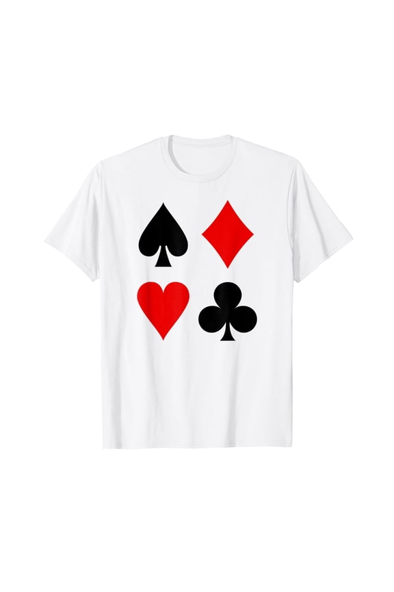 CLUBS HEARTS SPADES DIAMONDS PLAYING CARD SUITS POKER T-Shirt