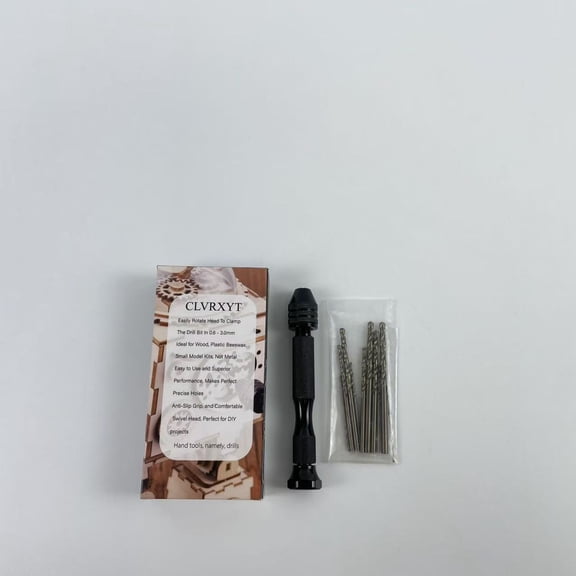CLVRXYT Hand tools, namely, drills - Hand Drill with 10 Drill Bits (0.6-3.0mm), Jewelry Drill, Resin Drill, Mini Drill, Hand Drill for Jewelry Making, Pin Vise Hand Drill