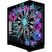 CLX Horus Gaming Desktop Computer, Intel Core Ultra 9 285K, 64 GB, 6 TB HDD, 2 TB SSD, Mid-tower, Black