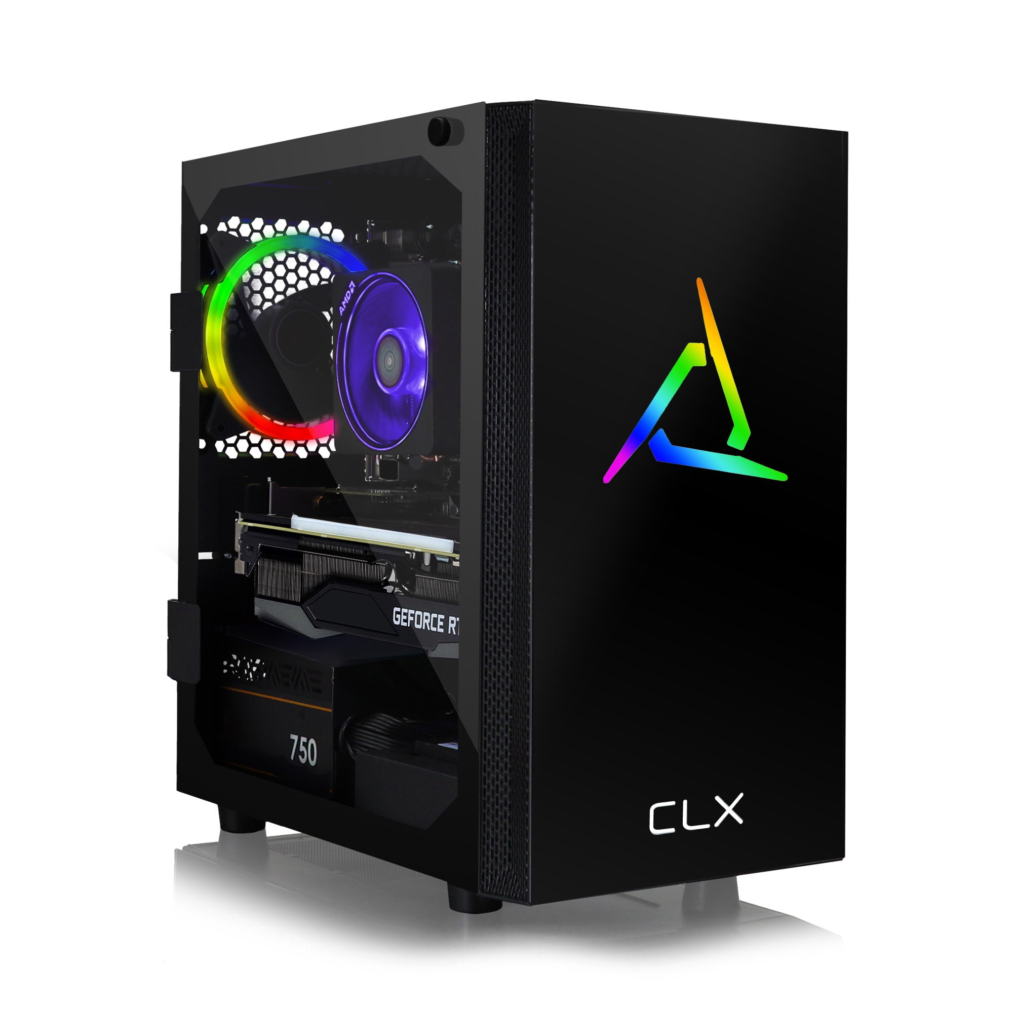 CLX SET Gaming Desktop - AMD Ryzen 5 3600 3.6GHz 6-Core Processor, 16GB DDR4 Memory, GeForce RTX 3070 8GB GDDR6 Graphics, 480GB SSD, 2TB HDD, WiFi, Windows 10 Home 64-bit