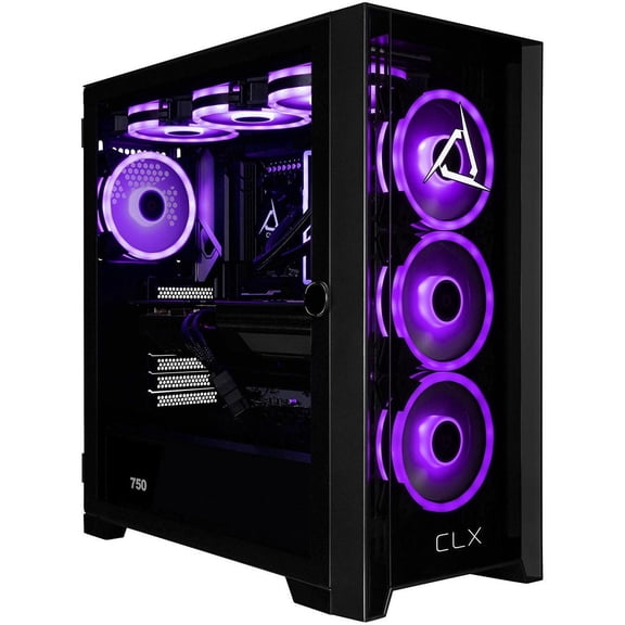 CLX SET TGMSETRXA5300BM Gaming Desktop Computer, AMD Ryzen 7 7800X3D, 32 GB, 2 TB SSD, Mid-tower, Black