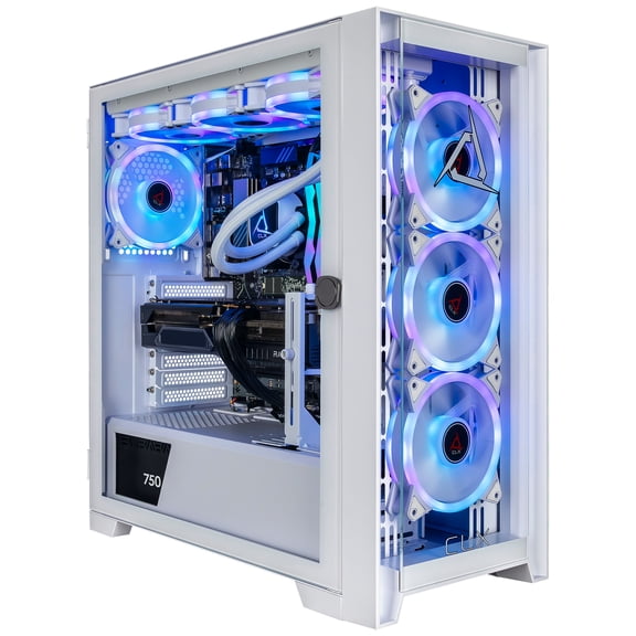 CLX SET TGMSETRXU5301WM Gaming Desktop Computer, AMD Ryzen 9 9900X, 32 GB, 2 TB SSD, Mid-tower, White