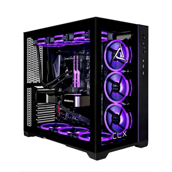 CLX SET Gaming Desktop - Liquid Cooled Intel Core i9 13900KF 3GHz 24-Core Processor, 64GB DDR5 Memory, GeForce RTX 4070 12GB GDDR6X Graphics, 2TB SSD, 6TB HDD, WiFi, Windows 11 Home 64-bit