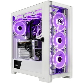 CLX SET Gaming Desktop Computer, Intel Core Ultra 9 285K, 64 GB, 4 TB HDD, 2 TB SSD, Mid-tower, White