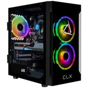 CLX SET Gaming Desktop Computer, Intel Core i5-14400F 2.5GHz, 16GB RAM, 1TB SSD, NVIDIA GeForce RTX 4060 8GB, Windows 11 Home, Black