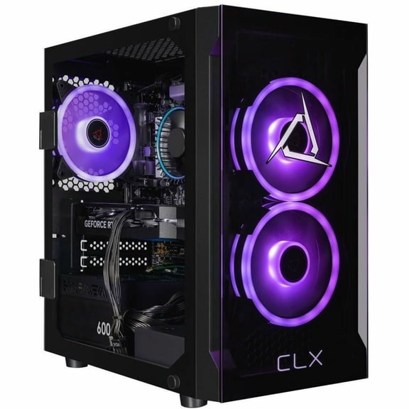CLX SET Gaming Desktop, Intel Core i5 i5-14400F, 32GB RAM, NVIDIA GeForce RTX 5060 8 GB, 2TB SSD, Windows 11 Home, TGMSETRTA5501BM