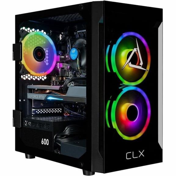 CLX SET Gaming Desktop, Intel Core i5 i5-14400F, 32GB RAM, NVIDIA GeForce RTX 5060 Ti 8 GB, 2TB SSD, Windows 11 Home, TGMSETRTA5503BM