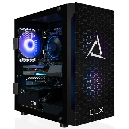CLX - SET Gaming Desktop - Intel Core i5 10400F - 16GB Memory - GeForce RTX 3060 - 500GB NVMe M.2 SSD + 2TB HDD - White