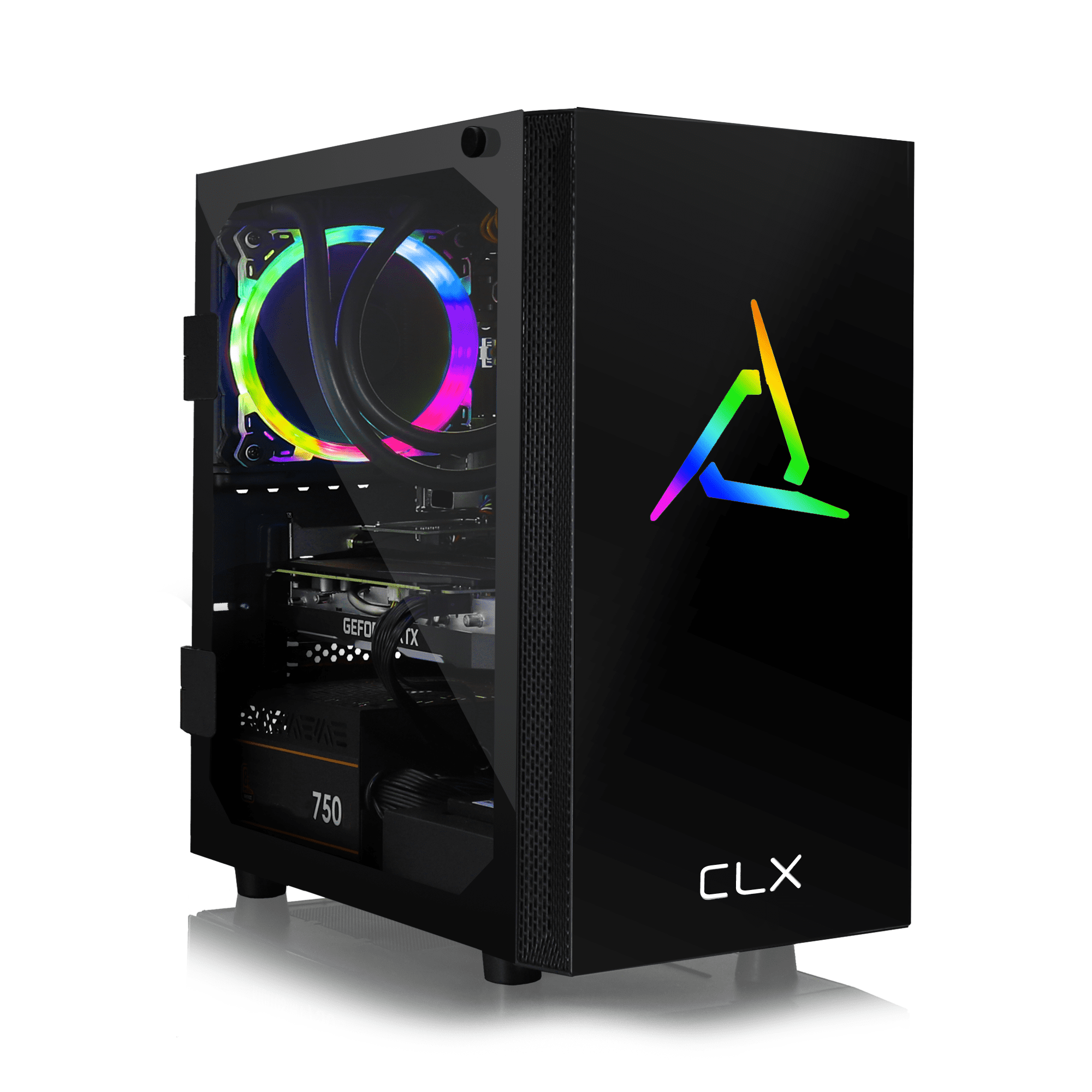 CLX SET VR-Ready Gaming Desktop - Liquid Cooled Intel Core i7 10700 2.9Ghz 8-Core Processor, 32GB DDR4 Memory, GeForce RTX 3070 8GB GDDR6 Graphics, 480GB SSD, 3TB HDD, WiFi, Windows 11 Home 64-bit